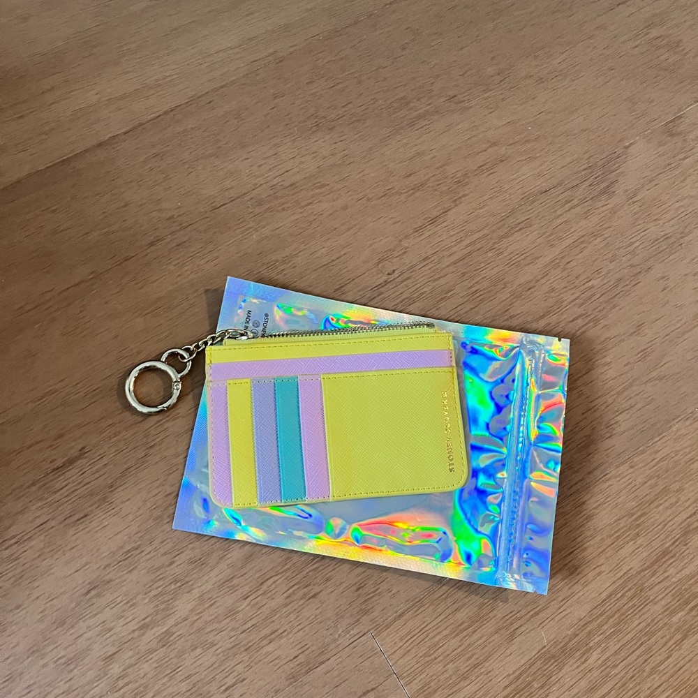 Stoney clover lane SCL iridescent keychain wallet